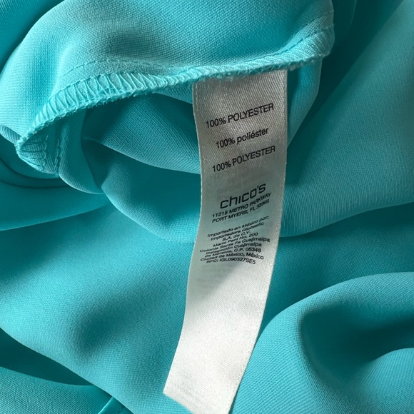 Chicos Top -Turquoise- Size 1 - Picture 6 of 6